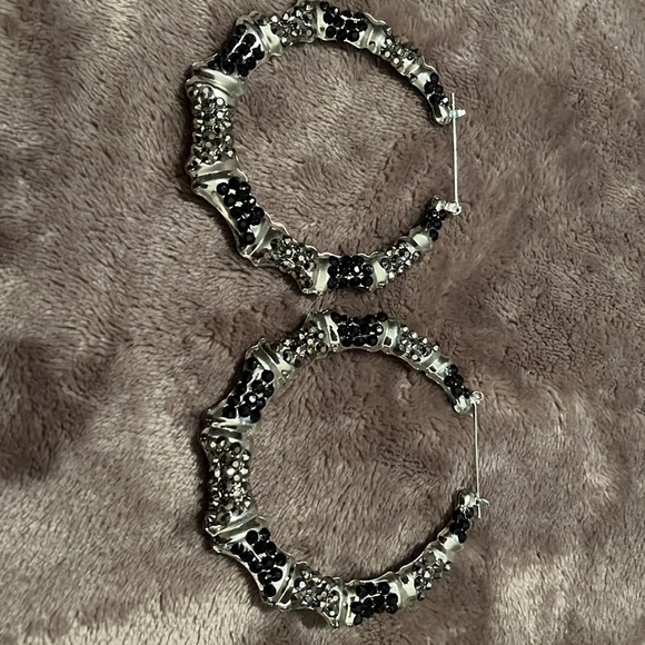 Silver Hoops - Picture 3 of 4